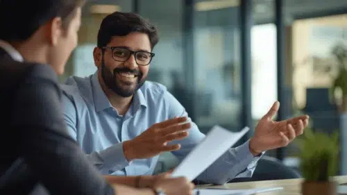 Insurance advisor career opportunity meeting with client in India